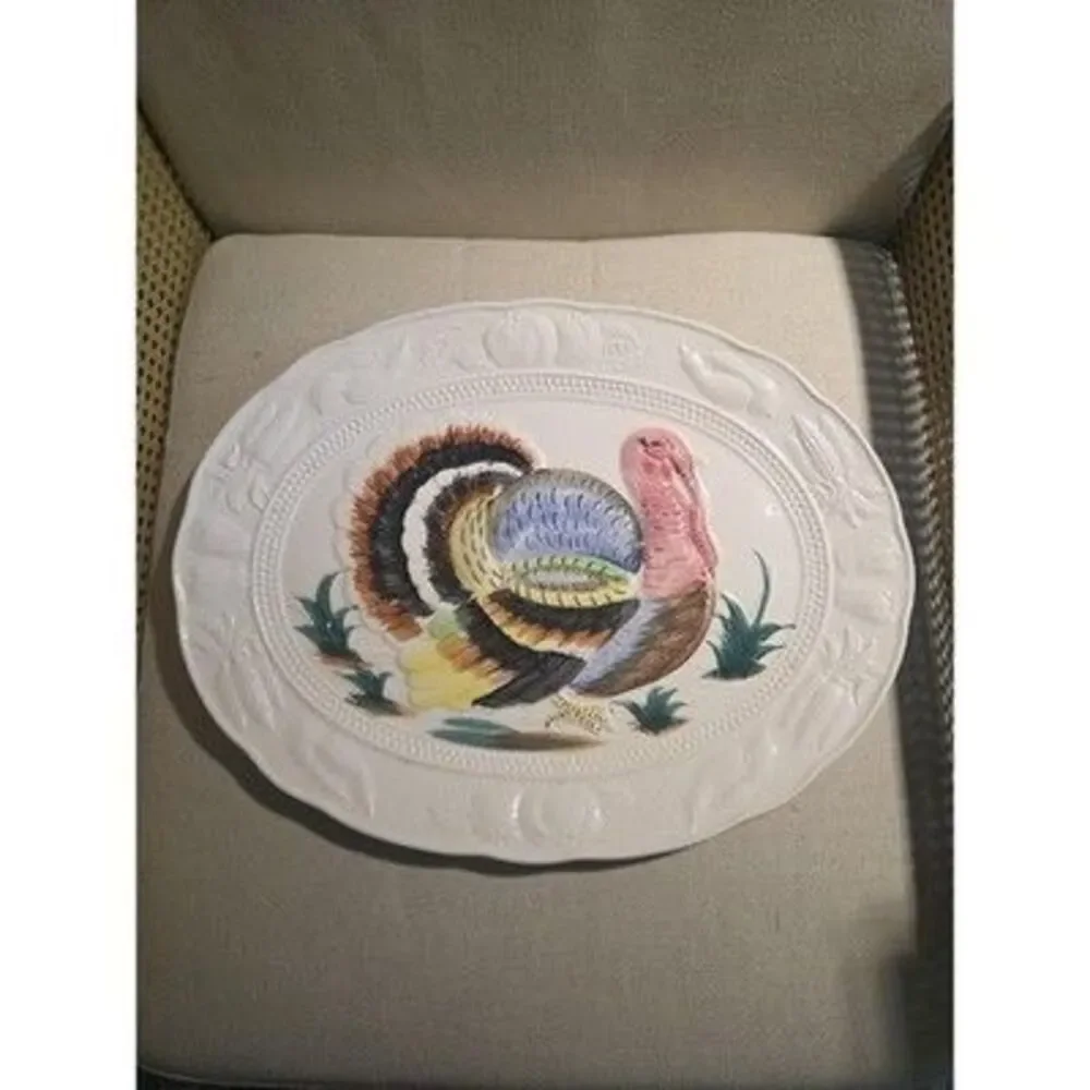 Vintage Thanksgiving Turkey Platter Large 18